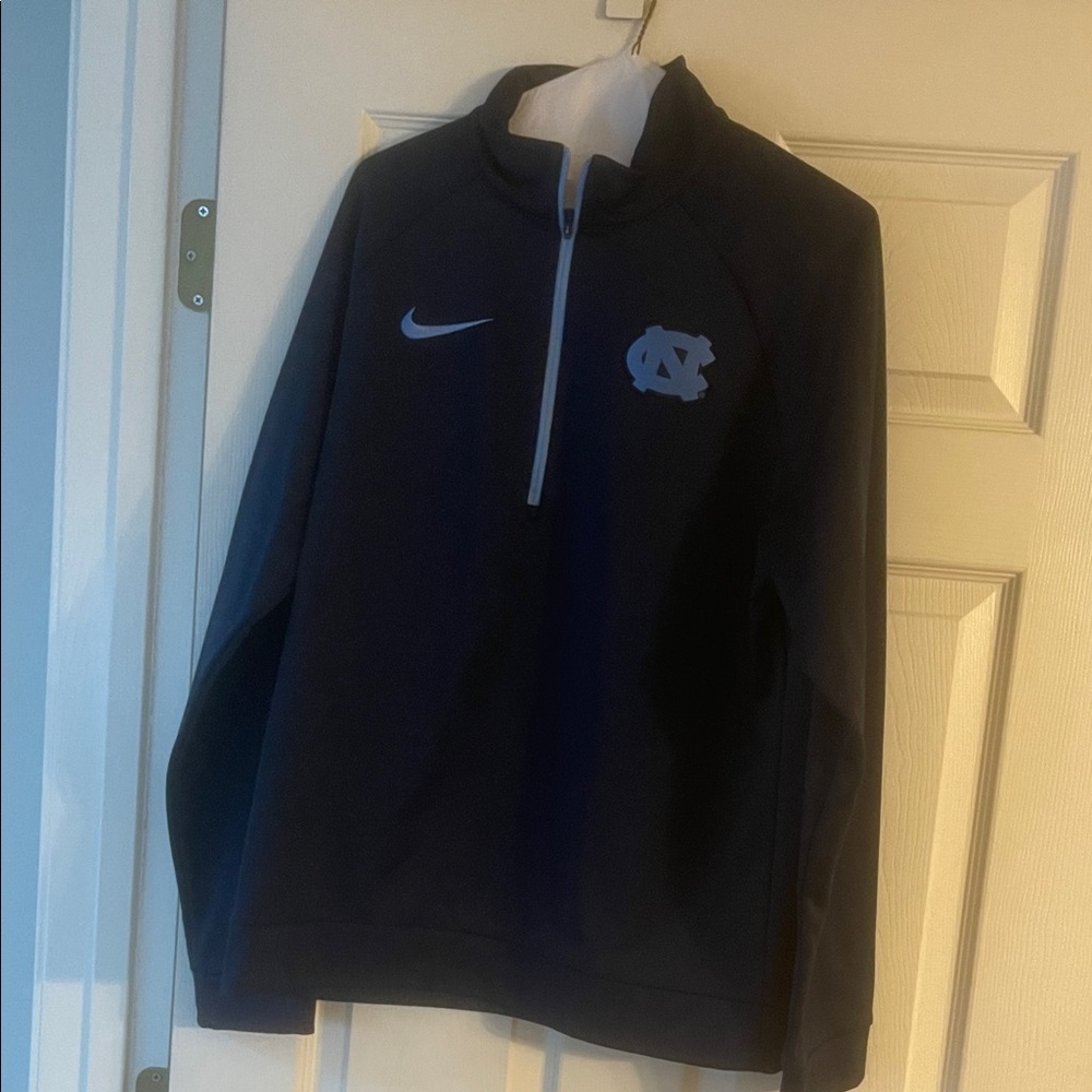 North Carolina Nike Men's Dark Blue Zip-Up Sweater